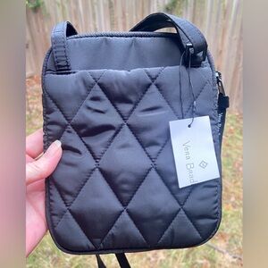 Vera Bradley Black Mini Hipster Ultralight Women’s Zipper Crossbody Bag NWT